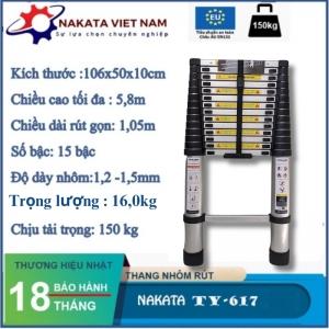 Thang nhôm rút đơn NAKATA 5m8 -  TY617