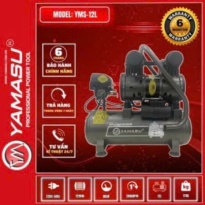 MÁY NÉN KHÍ YAMASU YMS-12L GIẢM ÂM KHÔNG DẦU