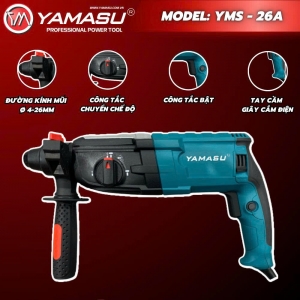 MÁY KHOAN BÊ TÔNG - ĐẢO CHIỀU Ổ THAN YMS-26A