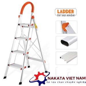 Thang ghế nhôm NAKATA 4 bậc - VN104N (khung nhôm)