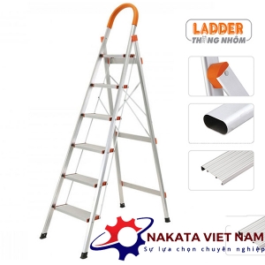 Thang ghế nhôm NAKATA 6 bậc - VN106N (khung nhôm)