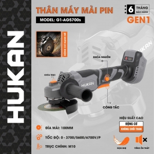 THÂN MÁY MÀI 100MM DÙNG PIN HUKAN G1-AG5700S 
