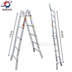 Thang nhôm chữ A khóa tự động Nakata 1M5 + 1M5 - VN15