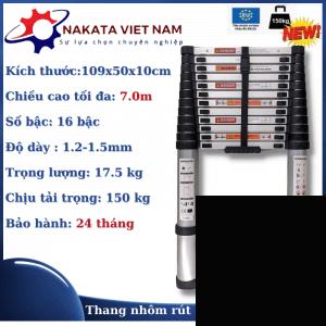Thang nhôm rút đơn NAKATA 7m - TY619