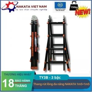 Thang nhôm rút trượt đa năng NAKATA 2m9 (TY3B)