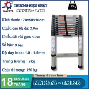 Thang rút đơn inox Nakita 2M6 - TM126