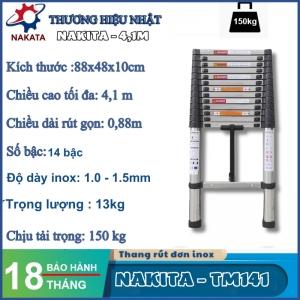 Thang rút đơn inox Nakita 4m1 - TM141