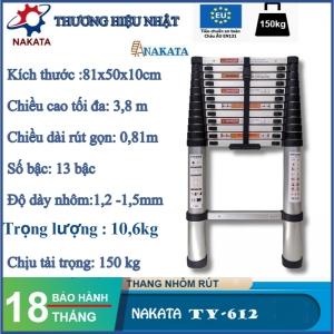 Thang nhôm rút đơn NAKATA 3,8m -  TY612